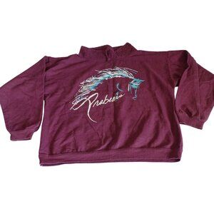 Wek The World Red Arabians Horse Graphic Pullover Sweatshirt Women Men Size 2 2X